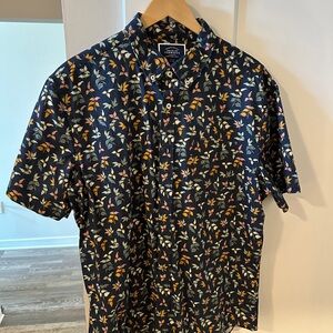 Charles Tyrwhitt Navy Floral Men's Shirt